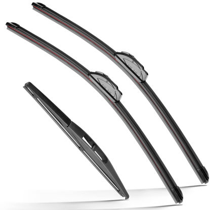 Picture of RAINTOK Windshield Wiper Blades Replacement for Mazda CX3 CX-3 2016 2017 2018 2019 Original Factory Quality Front Rear Wipers Blade Set for My Car - 22" 19" 10" (Pack of 3)