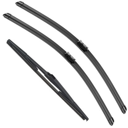 Picture of RAINTOK Windshield Wiper Blade Set Replacement for Lexus RX350 2016 2017 2018 2019 2020 2021 Original Equipment Replacement Front Rear Windshield Wiper Blade-26"/20"/16" (Set of 3) Top Lock