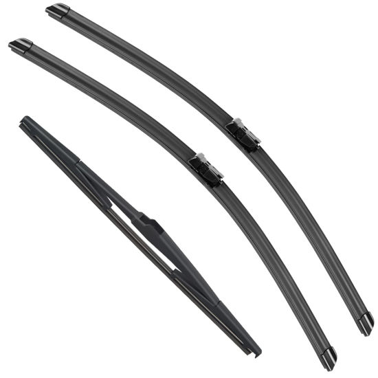 Picture of RAINTOK Windshield Wiper Blade Set Replacement for Lexus RX350 2016 2017 2018 2019 2020 2021 Original Equipment Replacement Front Rear Windshield Wiper Blade-26"/20"/16" (Set of 3) Top Lock