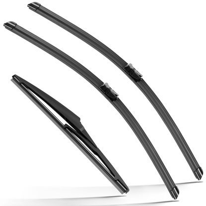 Picture of RAINTOK Windshield Wiper Blades Replacement for Chevrolet Chevy Spark 2013 2014 2015 Original Factory Quality Front Rear Wipers Blade Set for My Car - 24" 16" 12" (Pack of 3)