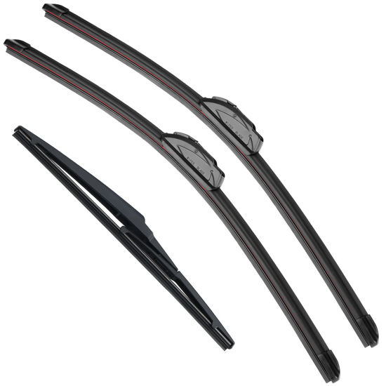 Picture of RAINTOK Windshield Wiper Blades Replacement for Toyota Yaris 2007 2008 2009 2010 2011 Original Factory Quality Front Rear Wipers Blade Set for My Car - 26" 14" 12" (Pack of 3)