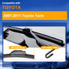 Picture of RAINTOK Windshield Wiper Blades Replacement for Toyota Yaris 2007 2008 2009 2010 2011 Original Factory Quality Front Rear Wipers Blade Set for My Car - 26" 14" 12" (Pack of 3)