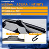 Picture of RAINTOK Windshield Wiper Blades Replacement for Acura RDX Infiniti QX50 Nissan Murano 2017 2018 2019 2020 Original Factory Quality Front Rear Wipers Blade Set - 26" 18" 12" (Piece of 3)