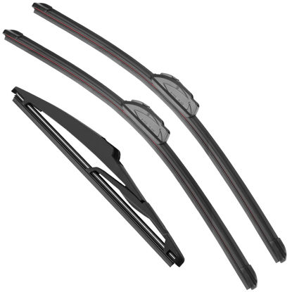 Picture of RAINTOK Windshield Wiper Blades Replacement for Toyota Prius C 2012 2013 2014 2015 2016 2017 2018 2019 Original Factory Quality Front Rear Wipers Blade Set for Car - 28" 14" 8" (Piece of 3)
