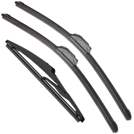 Picture of RAINTOK Windshield Wiper Blades Replacement for Toyota Prius C 2012 2013 2014 2015 2016 2017 2018 2019 Original Factory Quality Front Rear Wipers Blade Set for Car - 28" 14" 8" (Piece of 3)