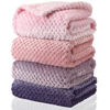 Picture of Frienda 4 Pcs Baby Fuzzy Blanket Fluffy Baby Blanket for Boys Girls Soft Warm Baby Receiving Blankets Nursery Bed Blanket Toddler Infant Newborn Receiving Blanket, 32 x 24 Inch (Pink Color)