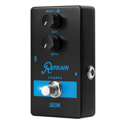 Picture of Satone S802 Refrain Chorus Electric Guitar Effect Pedal - Warm and Vintage Preset Chorus Acoustic Metal Pedal with True Bypass