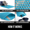 Picture of Gorilla Grip Honeycomb Cat Litter Mat, Two Layer Trapping Waste Mats, Soft On Paws, Indoor Box Supplies and Essentials, Feeding Trap, Water Resistant on Floors, 24x15 Turquoise