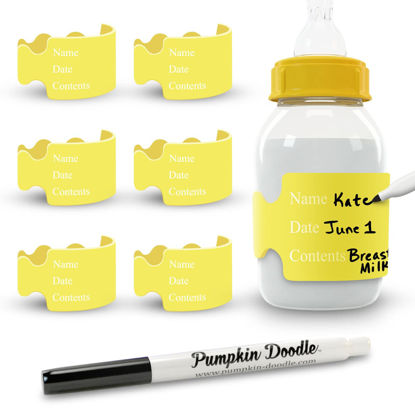 Picture of Pumpkin Doodle The Original Write and Reuse Baby Bottle Labels for Daycare