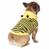Picture of iChoue Bee Honeybee Bumblebee French Bulldog Halloween Costumes Hoodies Sleeveless Clothes Outfits Funny Cosplay Shirts for Medium Dogs Frenchie Pug English Boston Puppy - Black and Yellow, Small