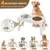 Picture of Elevated Dog Bowls Large Breed XiaZ Raised Dog Bowl Stands Large Medium Sized Dog 2 Large Elevated Dog Food Water Bowl Stand Set White Raised Pet Feeder Adjustable Dog Dish Station 9/11/12/14in