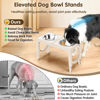 Picture of Elevated Dog Bowls Large Breed XiaZ Raised Dog Bowl Stands Large Medium Sized Dog 2 Large Elevated Dog Food Water Bowl Stand Set White Raised Pet Feeder Adjustable Dog Dish Station 9/11/12/14in
