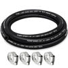 Picture of HOUSUN Fuel Line 1/4 Inch ID, Fuel Hose 5FT, J30R7 Fuel Line Hose NBR with 4 Clamps.