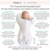 Picture of Amazing Baby Transitional Swaddle Sack with Arms Up Half-Length Sleeves and Mitten Cuffs, Large, 6-9 months, 21-24 lbs, On Safari (Arms Up Swaddle, Transition Swaddle Sleep Sack for Better Sleep)