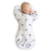 Picture of Amazing Baby Transitional Swaddle Sack with Arms Up Half-Length Sleeves and Mitten Cuffs, Little Zebra, Small, 0-3 Months (Parents’ Picks Award Winner, Easy Transition with Better Sleep)