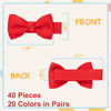 Picture of Hair Bows for Girls, 40PCS 1.8" Fully Lined Hair Clips, Alligator Hair Accessories for Kids and Teens (20 Colors in Pairs)