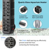 Picture of HiTauing Aquarium Heater, 50W/100W/200W/300W/500W Submersible Fish Tank Heater with Over-Temperature Protection and Automatic Power-Off When Leaving Water for Saltwater and Freshwater