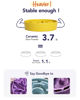 Picture of LE TAUCI Slow Feeder Dog Bowls Ceramic, 3 Cups Slow Feeding Dog Bowl Medium Large Breed, Maze Dog Bowl for Fast Eaters, Dog Dishes to Slow Down Eating, Puzzle Dog Food Bowl, Dog Maze Bowl, Star Yellow