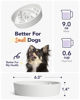 Picture of LE TAUCI Ceramic Slow Feeder Dog Bowls Small Breed, 0.6 Cups Dog Food Dish for Fast Eaters, Puzzle Bowl for Small Dogs and Cats, White