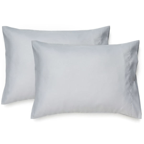 Picture of EXQ Home Toddler Pillowcases 13x18 Travel Pillow Case Set of 2, Small Pillow Case Fits Baby Pillow Sized 12x16, 13x18, Kids Pillowcases 2 Pack Machine Washable with Envelope Closure(Light Grey)