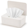 Picture of Baby Wipes Dispenser, Wipe Holder for Baby & Adult,Keeps Wet Tissue Fresh, Non-Slip Wipes Case, Flushable Wipe Container with Sealing Design Lid