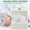 Picture of Baby Wipes Dispenser, Wipe Holder for Baby & Adult,Keeps Wet Tissue Fresh, Non-Slip Wipes Case, Flushable Wipe Container with Sealing Design Lid