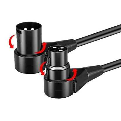 Picture of Molan Basics XLR Microphone Cable for Speaker or PA System, All Copper Conductors, 6MM PVC Jacket, Premium XLR to XLR True Shielded Wire Black(2, Style D, 6 Feet)