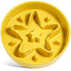 Picture of LE TAUCI Ceramic Slow Feeder Dog Bowls Small Breed, 0.6 Cups Dog Food Dish for Fast Eaters, Puzzle Bowl for Small Dogs and Cats, Star Yellow