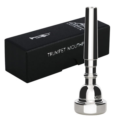 Picture of EastRock 1.25C Trumpet Mouthpiece Silver Plated Bb Trompeta Mouthpiece Trumpet Instrument Accessories Vacuum Packed