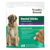 Picture of Amazon Brand - Wonder Bound Chicken Flavor Dental Sticks for Large Dogs (Over 30 lbs), 6-Ridge Shape for Plaque & Tartar Control, Freshens Breath, Made With Real Chicken, 40 Count (Pack of 1)