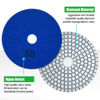 Picture of 16PCS Wet Dry Diamond Sanding Pads Kit 4 Inch Diamond Polishing Pad 30-6000 Grit with 5/8''-11 Thread Backer Plate for Concrete Marble Quartz Granite Countertop Stone & Tile Polishing