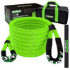 Picture of AXSIPEIX 1"×30ft Kinetic Recovery Rope (48,500lbs) Heavy Duty Offroad Kinetic Rope for UTV, ATV, Truck, Car (Green)