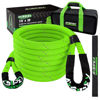 Picture of AXSIPEIX 7/8"×30ft Kinetic Recovery Rope (31,700lbs) Heavy Duty Offroad Kinetic Rope for UTV, ATV, SUV, Car (Green)