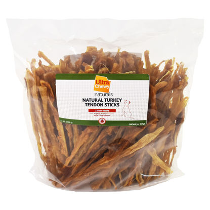 Picture of Ultra Chewy Turkey Tendon Sticks for Dogs - Premium All-Natural, Hypoallergenic, Long-Lasting Dog Chew Treat, Easy to Digest, Ingredient Sourced from USA (2 Lbs Pack)