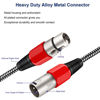 Picture of KINXIYU XLR Cable 3 FT/4 Pack, Microphone Cable 3 Pin Nylong Braided Balanced XLR Male to XLR Female Heavy Duty Mic Patch Cords