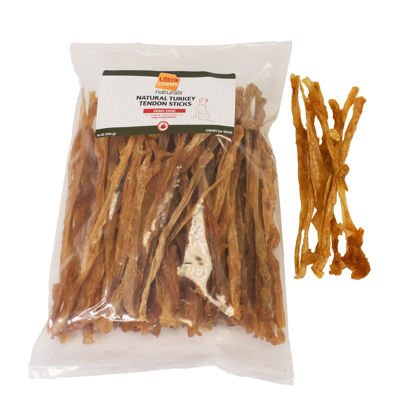 Picture of Ultra Chewy Turkey Tendon Sticks for Dogs - Premium All-Natural, Hypoallergenic, Long-Lasting Dog Chew Treat, Easy to Digest, Ingredient Sourced from USA (1 Lb Pack)