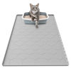 Picture of Garoopion Cat Mat for Litter Box, Large 34" X 22" Cat Litter Mat, Waterproof Silicone Pad for Floor, Gray