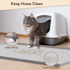 Picture of Garoopion Cat Mat for Litter Box, Large 34" X 22" Cat Litter Mat, Waterproof Silicone Pad for Floor, Gray