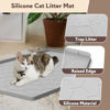 Picture of Garoopion Cat Mat for Litter Box, Large 34" X 22" Cat Litter Mat, Waterproof Silicone Pad for Floor, Gray