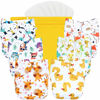 Picture of Wegreeco Washable Reusable Baby Cloth Pocket Diapers 6 Pack + 6 Rayon Made from Bamboo Inserts (with 1 Wet Bag, Bright Animals)