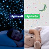 Picture of Glow in The Dark Stars and Moon for Ceiling, Luminous Stars and Moon Wall Decal, Wall Decor, Sticky Fluorescence Stars, Gift for boy and Girl Perfect for Kids Nursery Bedroom Living Room(Mixed Colors)