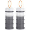 Picture of Accmor 2 Pack Baby Formula Dispenser On The Go, Stackable Formula Dispenser Formula Container to Go, Non-Spill Portable Milk Powder Kids Snack Storage Container, BPA Free