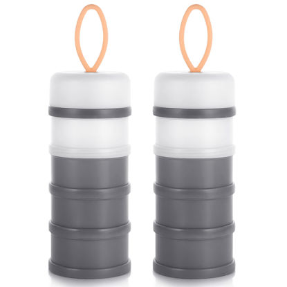 Picture of Accmor 2 Pack Baby Formula Dispenser On The Go, Stackable Formula Dispenser Formula Container to Go, Non-Spill Portable Milk Powder Kids Snack Storage Container, BPA Free