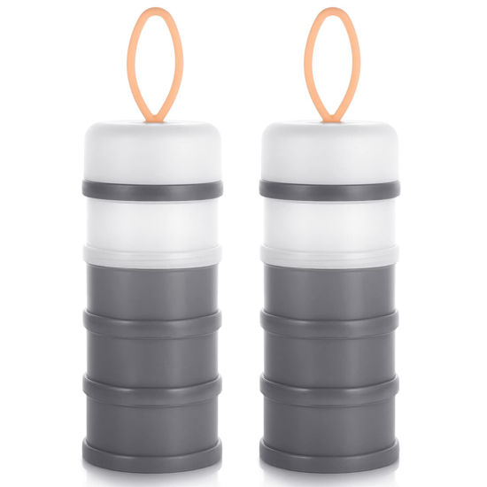 Picture of Accmor 2 Pack Baby Formula Dispenser On The Go, Stackable Formula Dispenser Formula Container to Go, Non-Spill Portable Milk Powder Kids Snack Storage Container, BPA Free