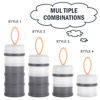 Picture of Accmor 2 Pack Baby Formula Dispenser On The Go, Stackable Formula Dispenser Formula Container to Go, Non-Spill Portable Milk Powder Kids Snack Storage Container, BPA Free