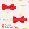 Picture of Hair Bows and 1.8" Alligator Clips Set: 60PCS Fully Lined Hair Accessories for Girls, Toddlers, and Teens (30 Colors in Pairs)