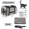 Picture of Cat Carrying Case - Pet Carrier Airline Approved, Protable and Breathable Pet Travel Carrier Removable Fleece Pad, Collapsible Cat Carrier Dog Carrier for Medium Cats Small Cats Dogs (Grey&Black M)