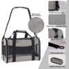 Picture of Cat Carrying Case - Pet Carrier Airline Approved, Protable and Breathable Pet Travel Carrier Removable Fleece Pad, Collapsible Cat Carrier Dog Carrier for Medium Cats Small Cats Dogs (Grey&Black M)
