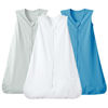 Picture of david's kids 3 Pack 100% Cotton Baby Sleep Sack 6-12 Months, Soft Baby Wearable Blankets with 2-Way Zipper, Comfy Sleeping Bags for Infant Newborn Boys Girls Neutral, Medium Size, White & Grey & Blue