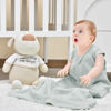 Picture of david's kids 3 Pack 100% Cotton Baby Sleep Sack 6-12 Months, Soft Baby Wearable Blankets with 2-Way Zipper, Comfy Sleeping Bags for Infant Newborn Boys Girls Neutral, Medium Size, White & Grey & Blue